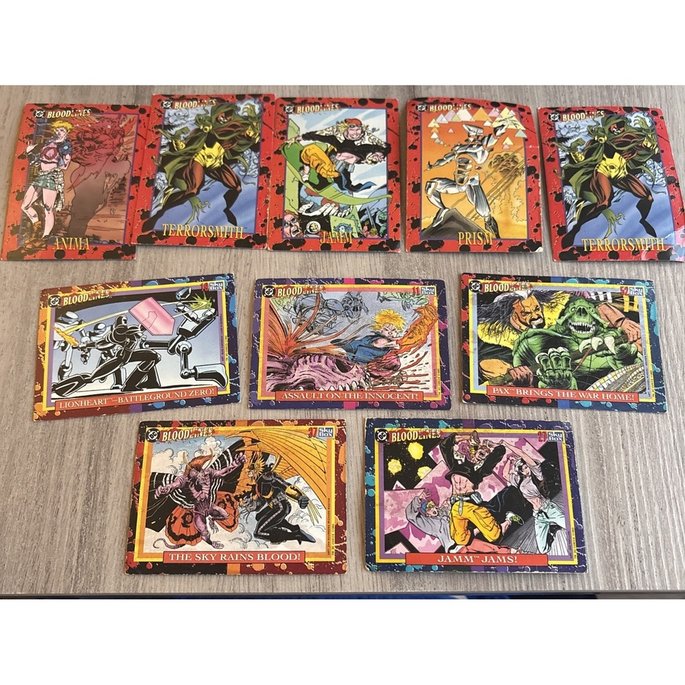 1993 Skybox Bloodline DC Comics - Complete Base Cards Lot Of 10
